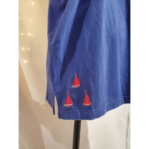 Quacker Factory Set of 2 Nautical Sailboat Rhinestone Short Sleeve Tops Size 3X - Picture 4 of 12